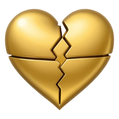 divided heart sticked together sticker