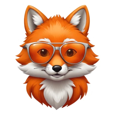fox with sunglasses sticker