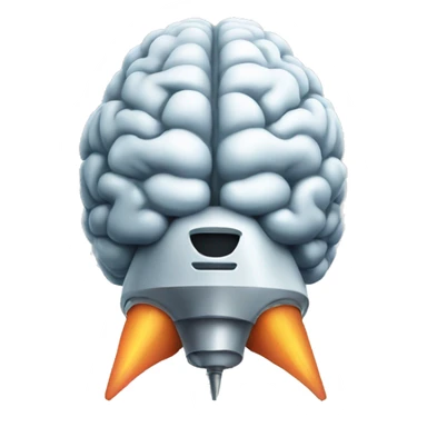 brain in a rocket sticker
