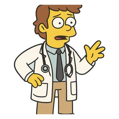 yellow-skinned gender neutral doctor sticker