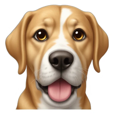 Chien avec un jouer dans la bouche sticker