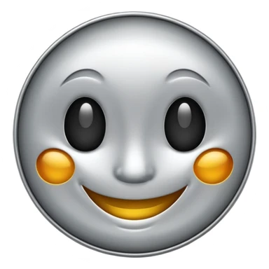 Silver coin smile sticker