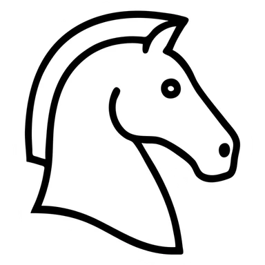 Apply the Hermès orange box color as the background using the orange from the reference image. Keep the horse head icon elegant, stylized, and logo-like with a black outline. Convey a premium brand feel with a refined and sophisticated look. sticker