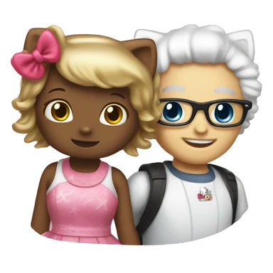 Hello kitty and Hello Daniel sticker