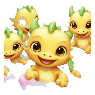 baby dragon party sticker