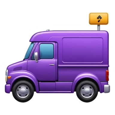 purple truck emoji facing right sticker