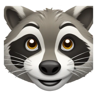 A raccoon face celebrating a victory sticker