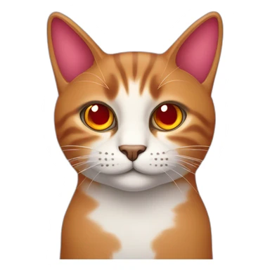 Gato de color rojo con ojos color púrpura  sticker