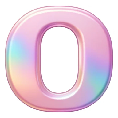 Iridescent pastel pink Font setting icon with letter C sticker