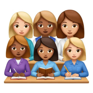 Mujeres estudiando sticker