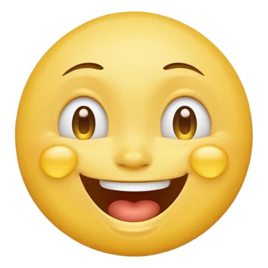 Emoji, yellow round laughing face, tears of joy sticker