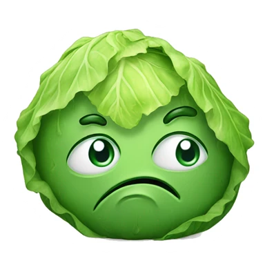 Sad cabbage crying tears sticker