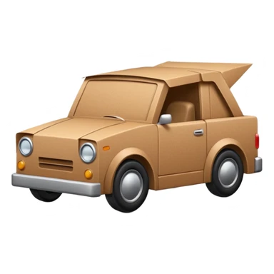 Cardboard car sticker