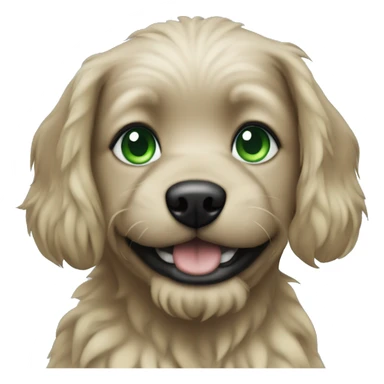 Dog with green Hair end blue eyse sticker