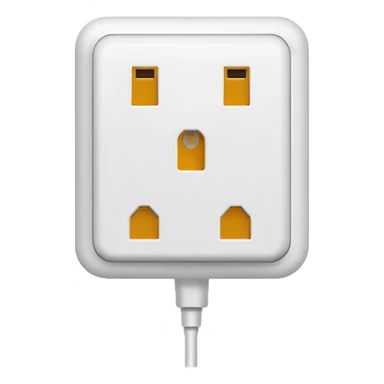white plug socket sticker