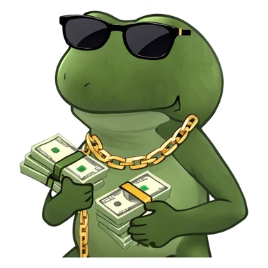 holding money gangster thug rapper sticker