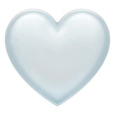white heart with a frosted glass effect sticker