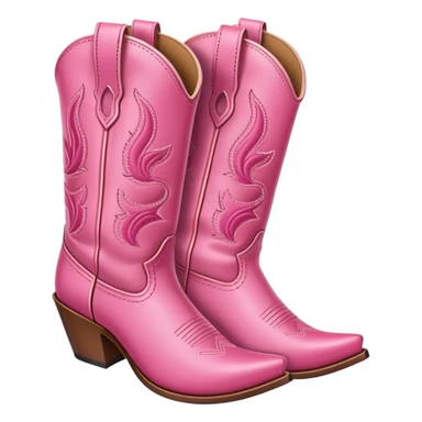 Pink cowboy boots sticker