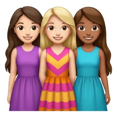 Trio girls sticker