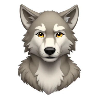 Wolf anthro furry sticker