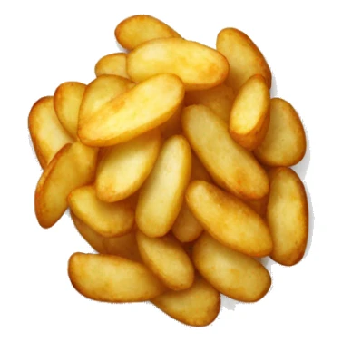 fried potatoes in a plate sticker