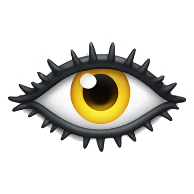 an eye with eyelashes sticker