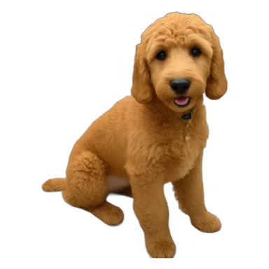 Orange-mini-golden Doodle sticker