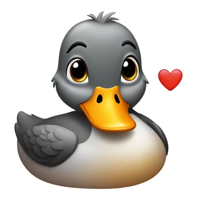 duck with heart eyes sticker