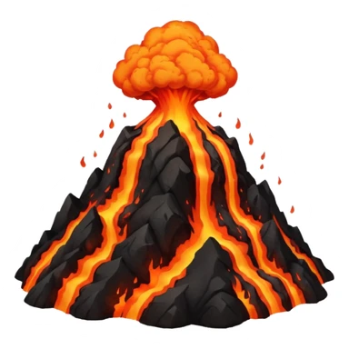 volcano big lava discharge  sticker