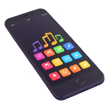 smartphone playing music app sticker