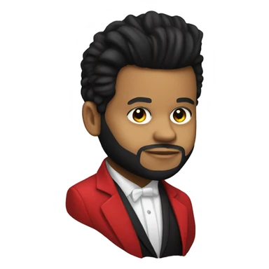 The weeknd in red tux sticker