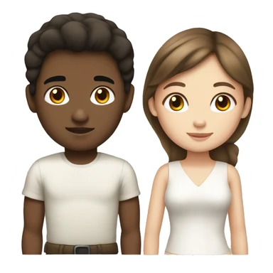brunette white girl and philippine boy  sticker
