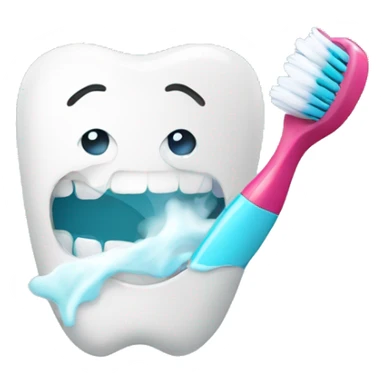 brushing teeth sticker