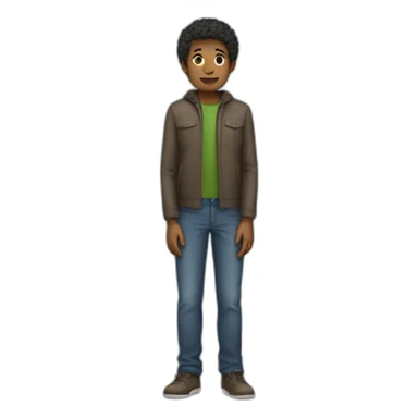 Person standing full body sticker