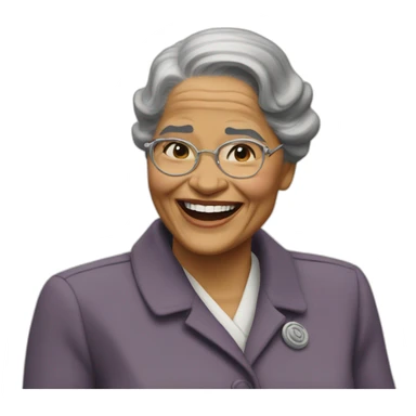 Rosa parks laughing sticker