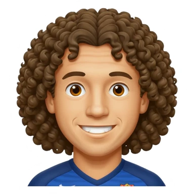 carles puyol football player curly hair sticker