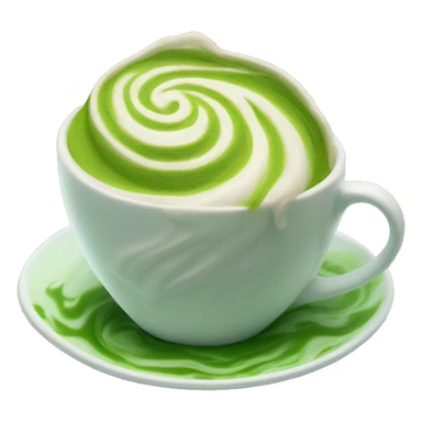 vanilla matcha swirl in a cup sticker
