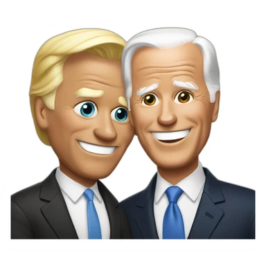 Donald trump and Joe Biden married sticker