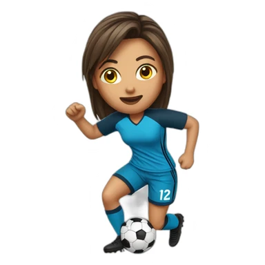 soccer tricks women sticker