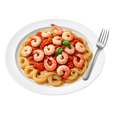 pasta with shrimps sticker