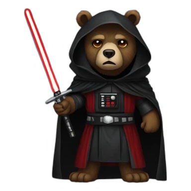 Bear as a Sith lord sticker