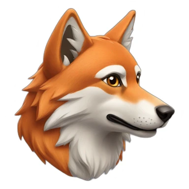 Loup renard sticker