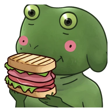 kawaii lady with spam meat   sticker