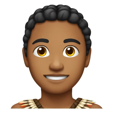 Emoji de un joven indigena con corona sticker