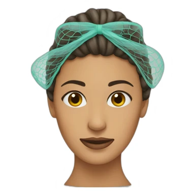 woman hair net sticker