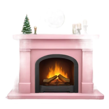 Winter Pink FirePlace sticker