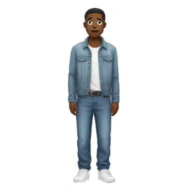 Outfit with baggy pants with no person wearing it sticker