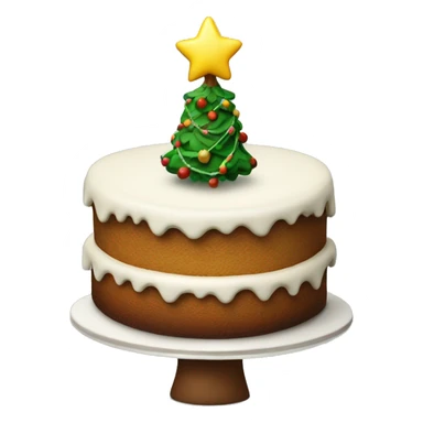 Weihnachtsbaum mit einer Torte als Spitze sticker