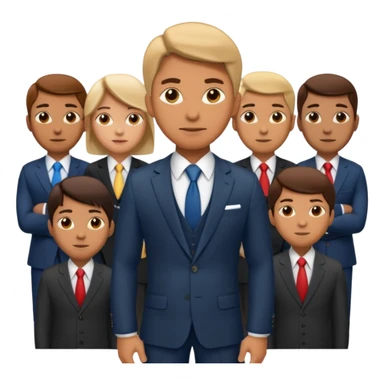 leader figure standing in front of a group sticker