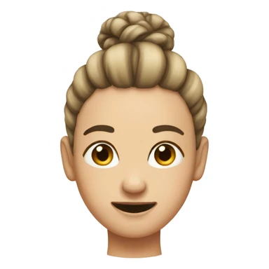 hair tied in a bun sticker